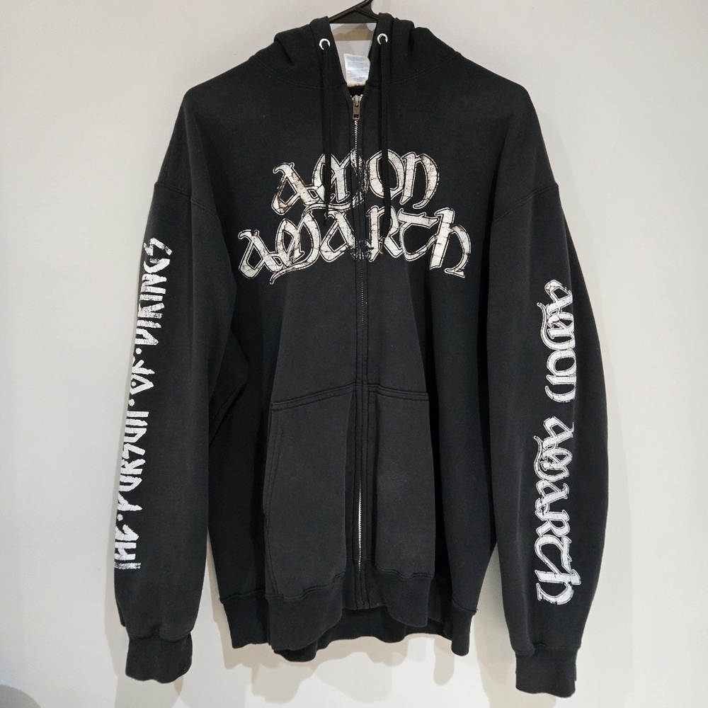 VINTAGE 2004 AMON AMARTH THE PURSUIT OF VIKINGS SWEDISH METAL HOODIE